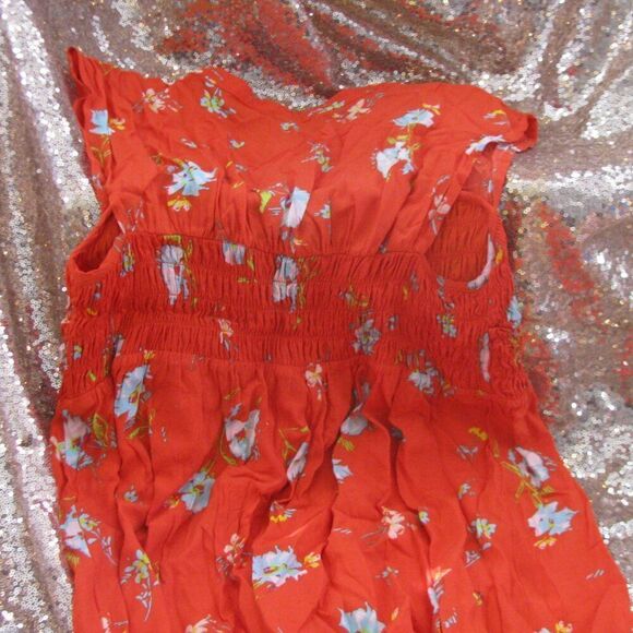 Free people greatest day smocked ruched button front dress XS - Picture 10 of 11